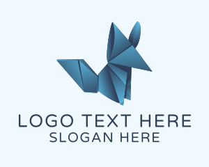Blue - Fox Paper Craft logo design