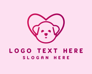 Pup - Cute Puppy Dog logo design