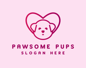 Cute Puppy Dog logo design