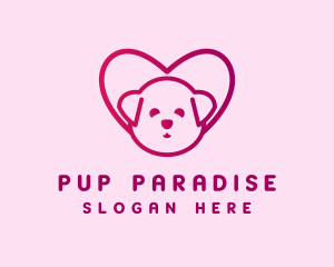 Pup - Cute Puppy Dog logo design