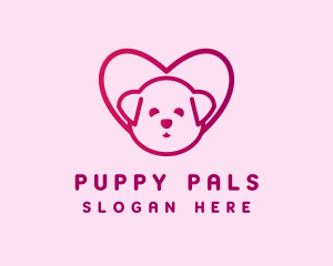 Cute Puppy Dog logo design