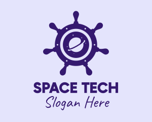 Space Explorer Steering Wheel logo design