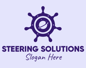 Steering - Space Explorer Steering Wheel logo design