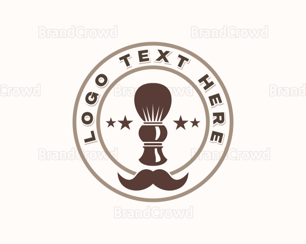 Shaving Brush Barbering Logo