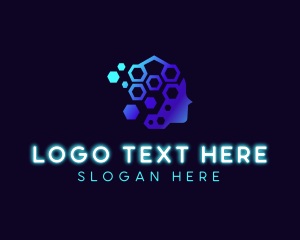 Artificial Inteligence - Hexagon Computing Software logo design