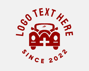 Ambulance - Red Medical Ambulance logo design