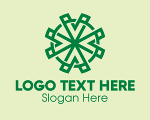 Celtic - Geometric Four Leaf Clover logo design