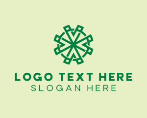 St Patrick Day - Geometric Leaf Clover logo design