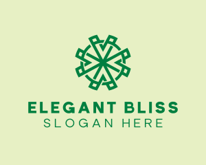 Geometric Leaf Clover  Logo