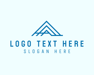 Typography - Blue Professional Letter A logo design