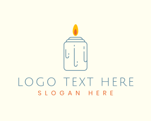 Relaxation - Aromatic Candle Flame logo design