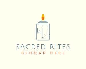 Ritual - Aromatic Candle Flame logo design