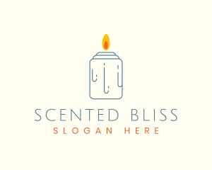 Fragrant - Aromatic Candle Flame logo design