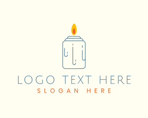 Burn - Aromatic Candle Flame logo design