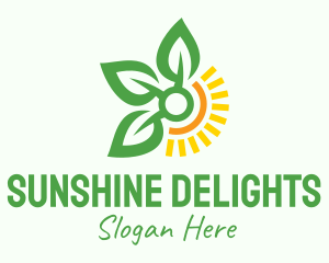 Sunshine - Sunshine Leaf Farm logo design