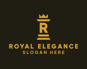 Regalia - Chess Crown Royalty Monarch logo design