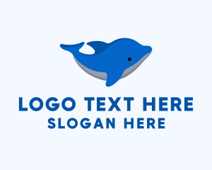 Stuffed Animal - Aquatic Dolphin Zoology logo design