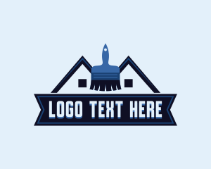 House - Handyman Paint Brush logo design