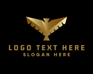 Luxury - Gold Bird Sigil logo design