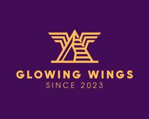 Pyramid Wings Structure logo design