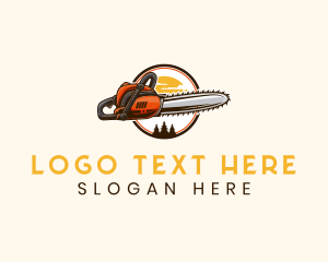 Chainsaw Woodwork Carpentry Logo