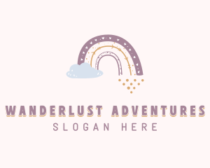 Kindergarden - Boho Rainbow Cloud logo design