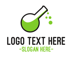 Test Tube - Toxic Green Poison logo design