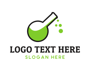 Test Tube - Toxic Green Poison logo design