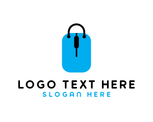 Mouse - Shopping Tag Bag logo design