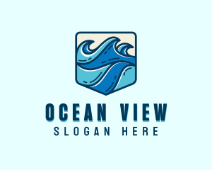 Sea Coastal Waves logo design