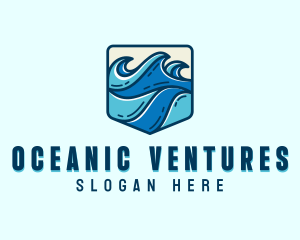 Sea Coastal Waves logo design