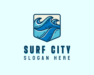 Sea Coastal Waves logo design