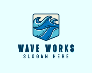 Sea Coastal Waves logo design