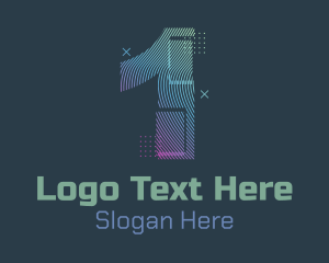 Stream - Modern Glitch Number 1 logo design