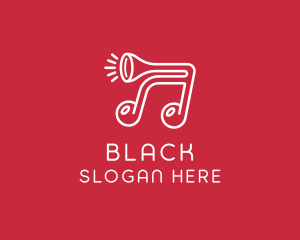 Entertainment - Music Note Horn logo design