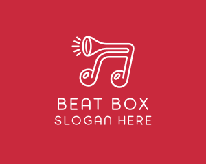 Rhythm - Music Note Horn logo design