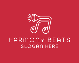 Tune - Music Note Horn logo design