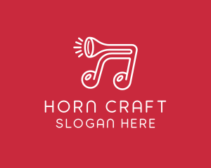 Horn - Music Note Horn logo design