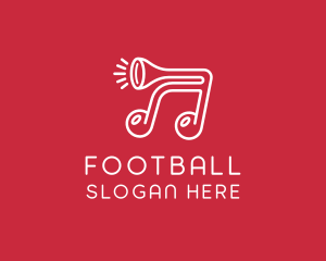 Studio - Music Note Horn logo design