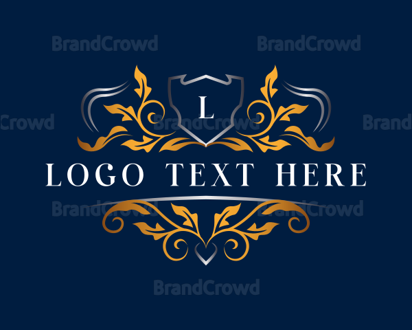 Luxury Shield Leaf Logo