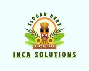 Inca - Tiki Tribal Mask logo design