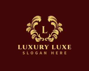 Leaf Luxury Wreath logo design