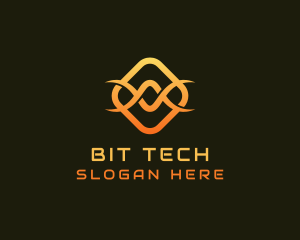 Tech Infinity Wave logo design