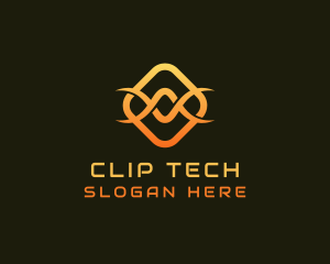 Tech Infinity Wave logo design