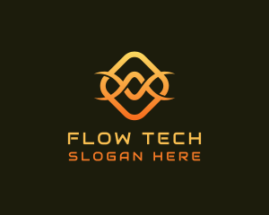 Tech Infinity Wave logo design