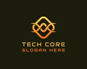 Tech Infinity Wave logo design