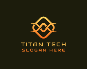 Tech Infinity Wave logo design