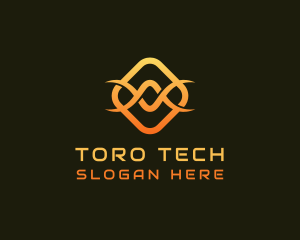 Tech Infinity Wave logo design