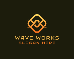 Tech Infinity Wave logo design