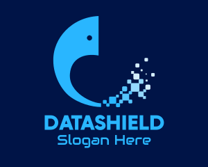 Blue Data Elephant logo design